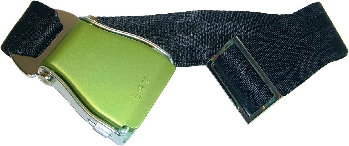 Vliegtuigriem lichtgroen/zwart - One Size - comfortabel - ideaal voor reizen - ShopVlot