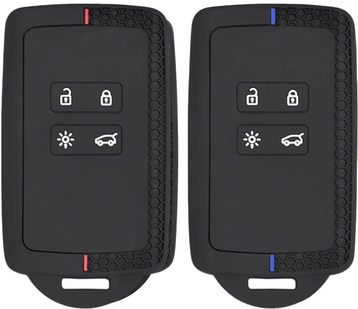 Autosleutelhoes voor Renault - 2 stuks - Rood & Blauw - Beschermt uw sleutel - ShopVlot