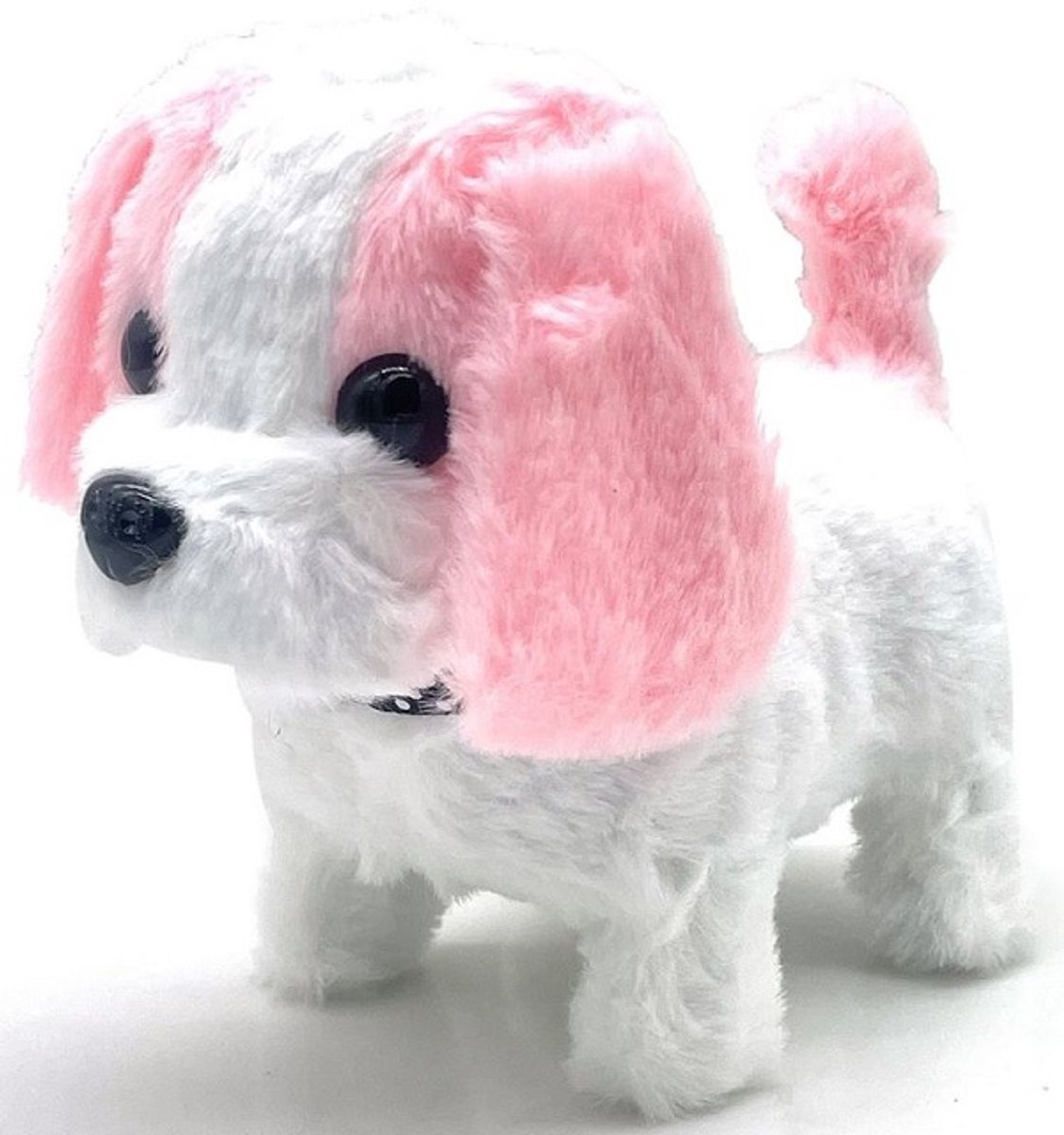 Een schattige en lieve knuffel waar geluid uitkomt! Doe een batterij in het hondje en zet hem neer, dan loopt de hond vanzelf weg! Dit hondje is 15cm hoog. Leuk om voor jezelf te kopen of om cadeau te geven aan iemand.