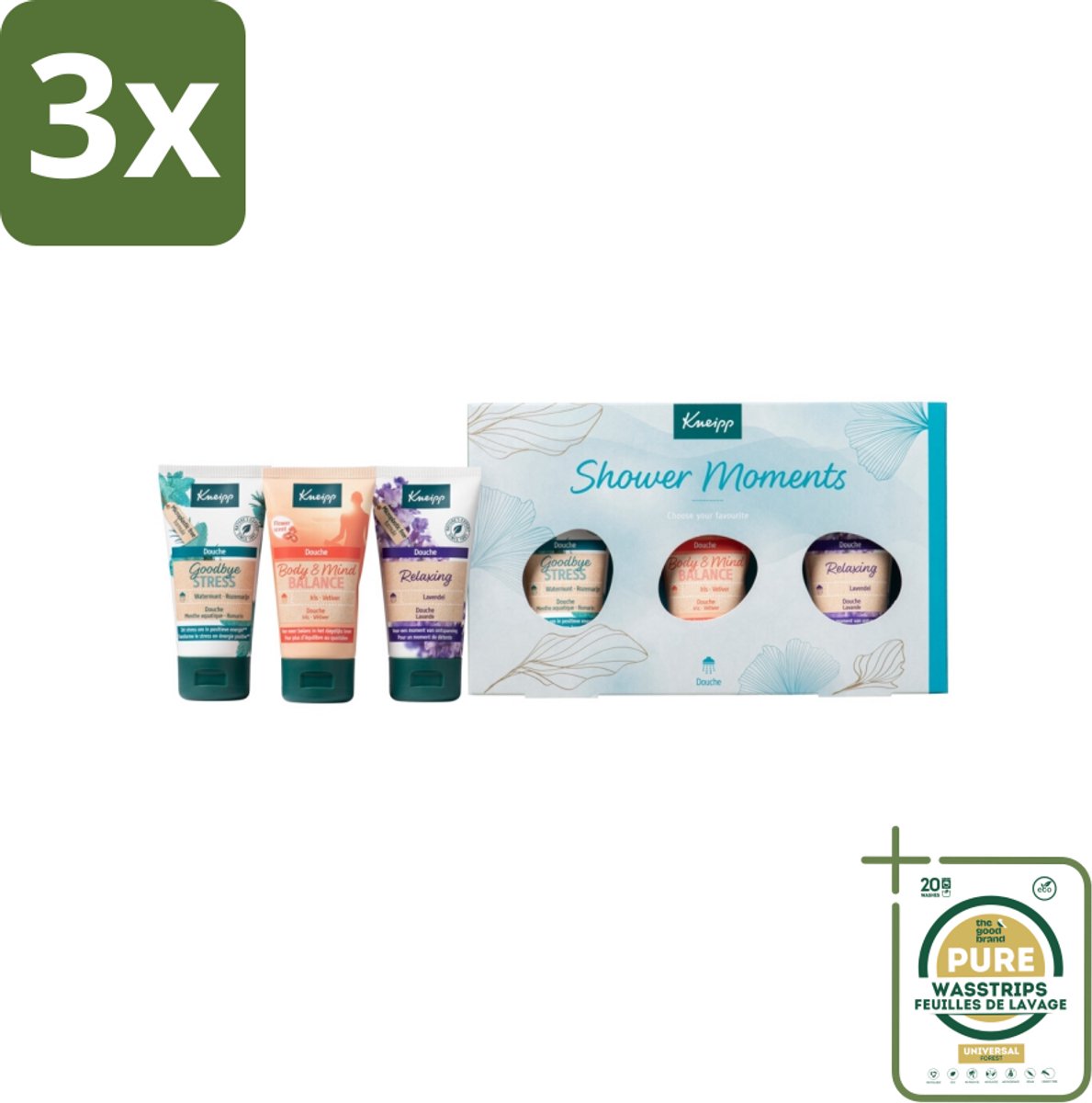 3 x Kneipp - Shower Moments Geschenkset - Grootverpakking - Kneipp Shower Moments - Douchegel Geschenkset - Natuurlijke Etherische Oliën - Ontspanning Onder De Douche - Huidverzorging