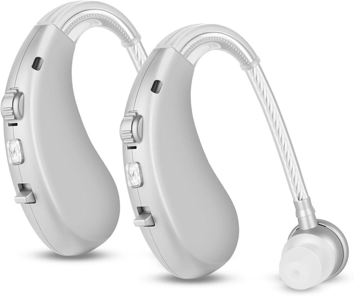 Oplaadbaar apparaat 2 stuks - ergonomische pasvorm - geluidsoverdracht - inclusief opbergetui - ShopVlot
