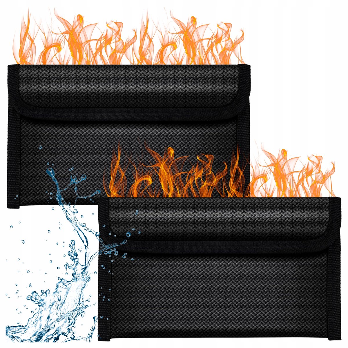 2x Brandloze Vuurbestendige & Waterdichte Documententas