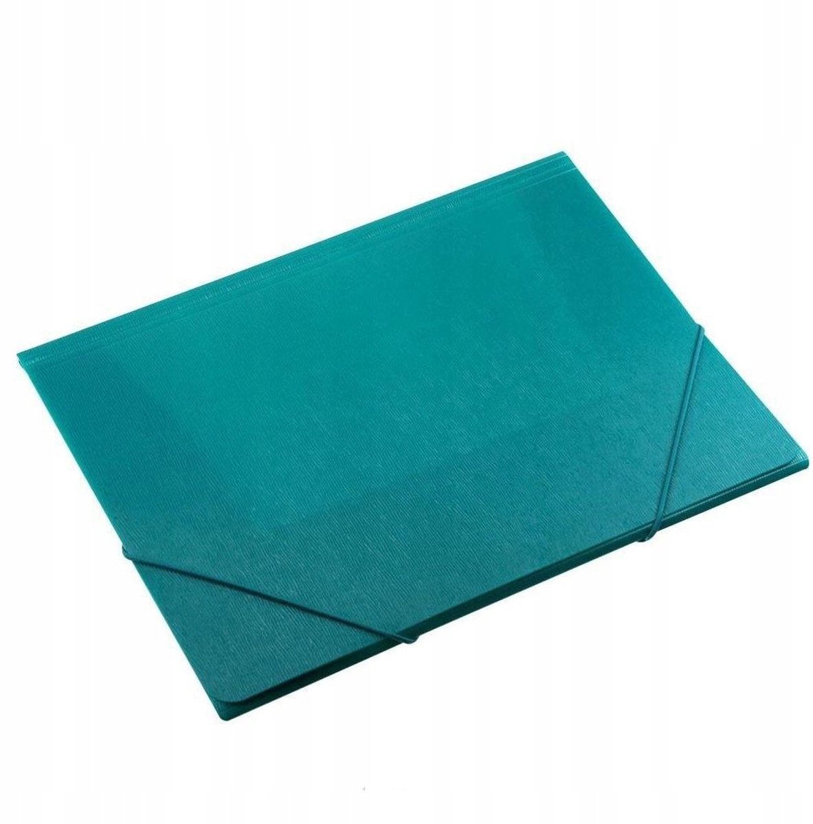 Turquoise A4 Map met Elastiek - Kori Textuur