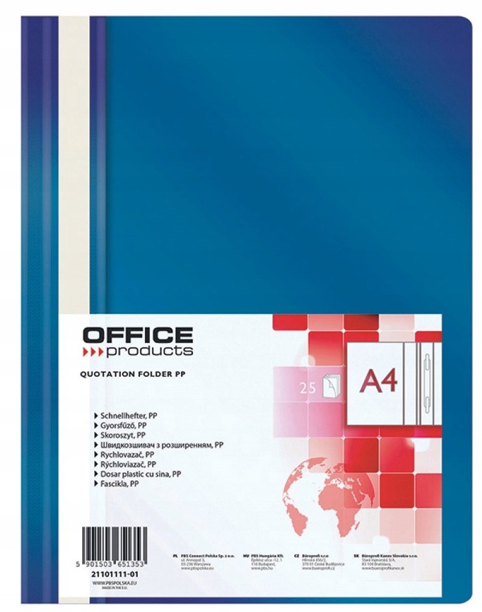 Bureau Producten PP A4 Kaart 100/170micron Marineblauw