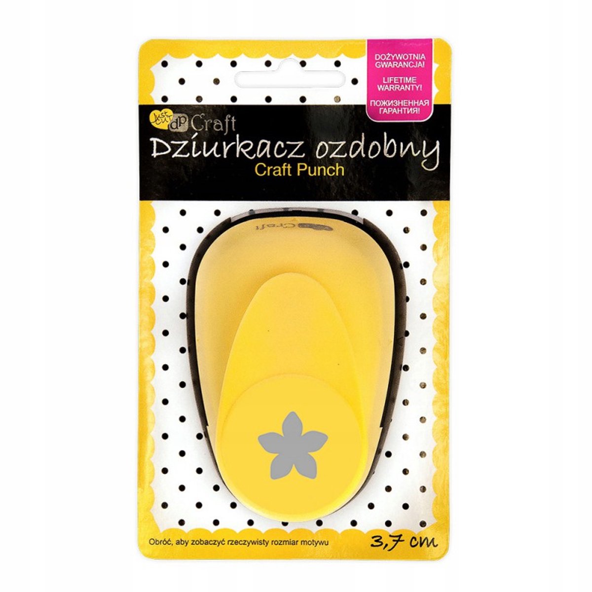 Decoratieve pons 3,7cm - Bloem motief, ideaal voor knutselen