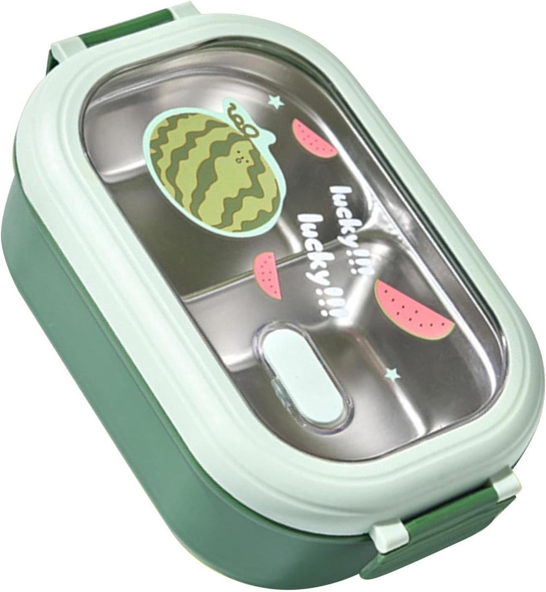Isolerende Lunchbox - Zware RVS Maaltijdbox - Veilige Draagbare Etenbox voor Kantoor - Groene Thermo Lunchbox met Temperatuurbehoud