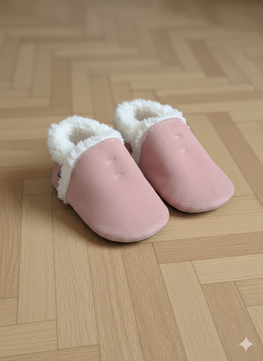 Stabifoot Babyslofjes – Zacht Leer – Cadeaudoos - Linnen zakje - Barefoot - ELVA ANTIQUE 12-18