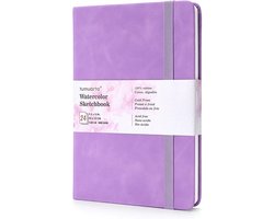 tumuarta Watercolor Sketchbook, 300 g, 100% Cotton, 19 x 13 cm, 24 Sheets, Fine Grains, Acid-Free, Watercolour Book - ShopVlot