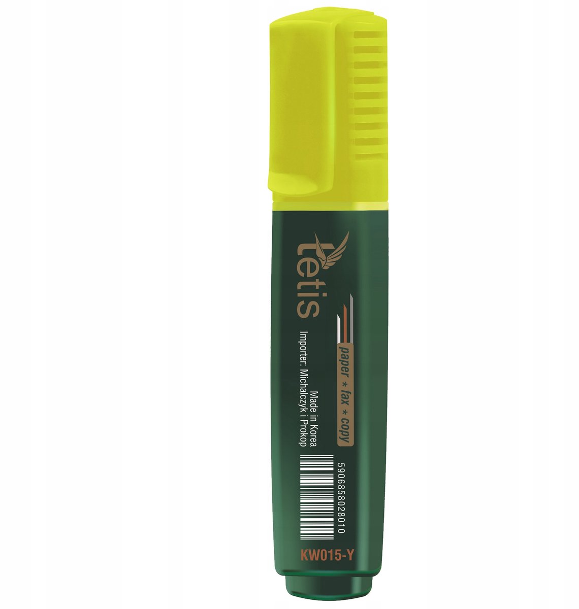 Tetis Fluorescerende Gele Platte Marker - Set van 12