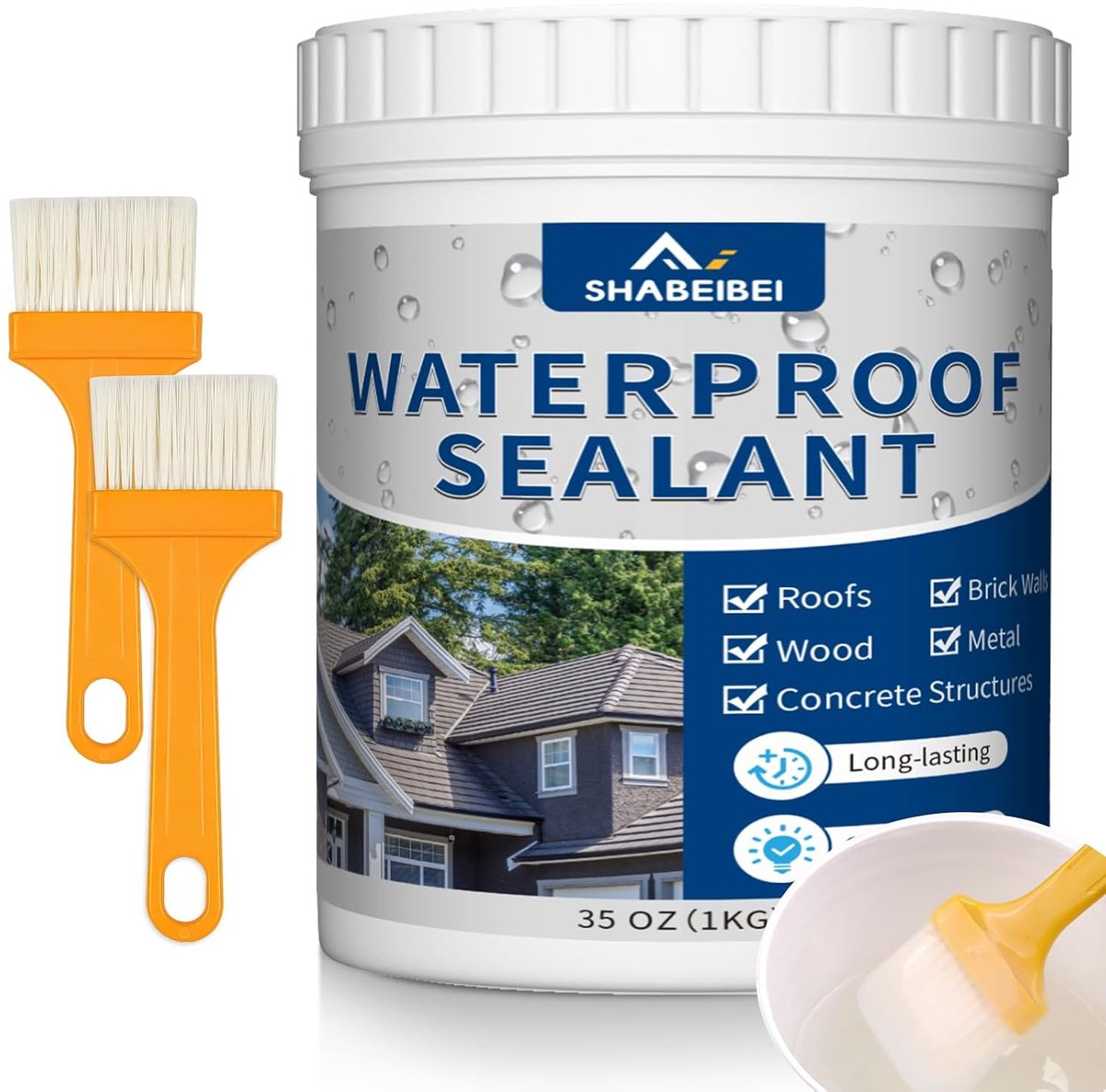 Waterdichte sealant 1kg - transparante coating - effectief tegen lekkage - geschikt voor binnen en buiten - ShopVlot