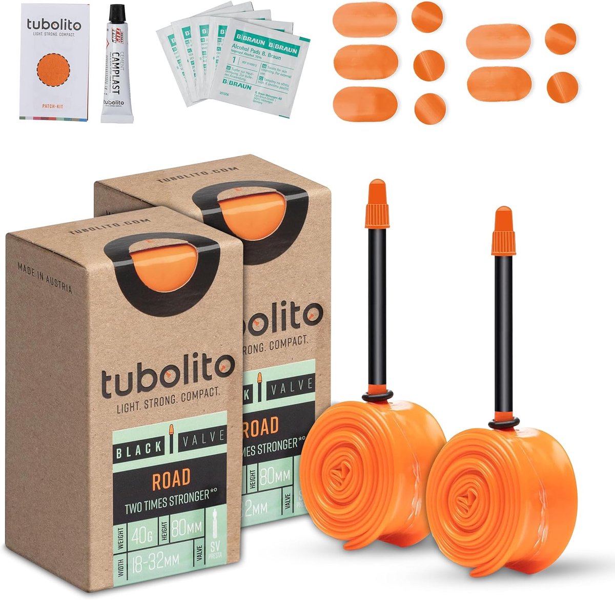 Tubolito Road 700C x 18-32mm Tube - Light, Strong & Compact - Compatibility with rim and disc brakes - ShopVlot
