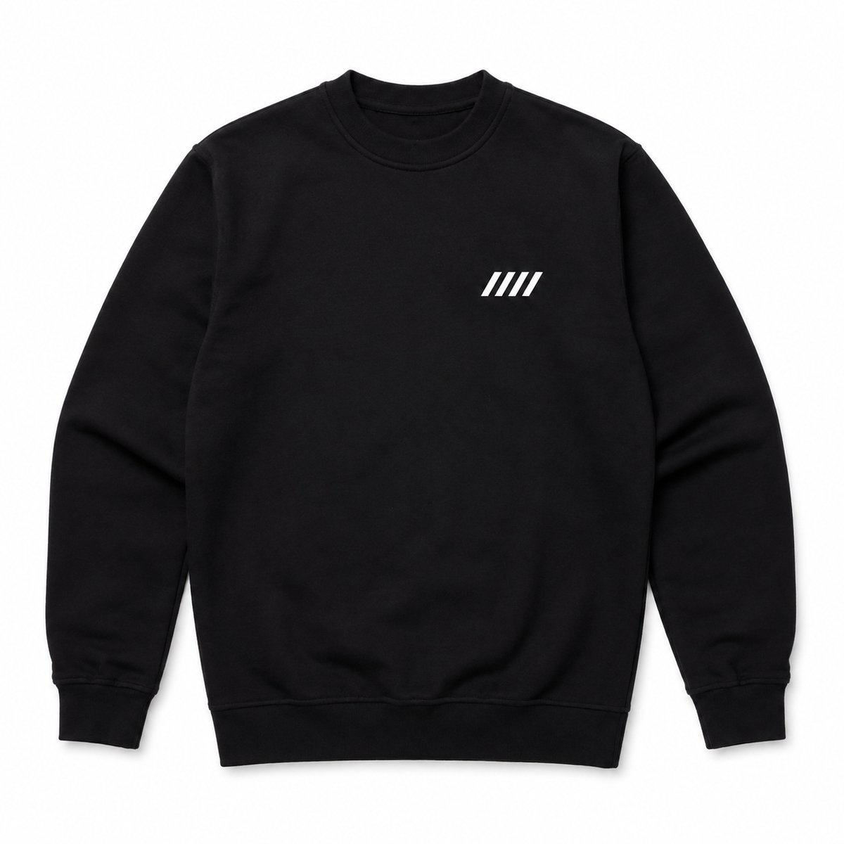 Sweater Heren – Heren Trui met Ronde Hals – Sportieve Pullover – Zwart – Maat S