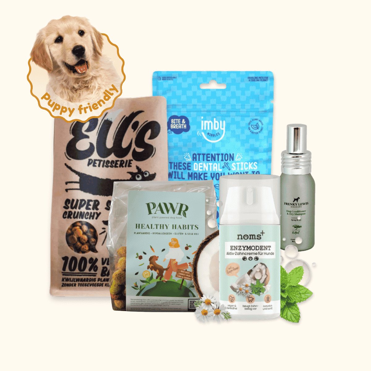 Muppet Meals Muppet Meals - Puppy Starter Kit - Plantaardige Voeding & Training Snacks - Perfect om kennis te maken met plantaardig voer of als cadeau