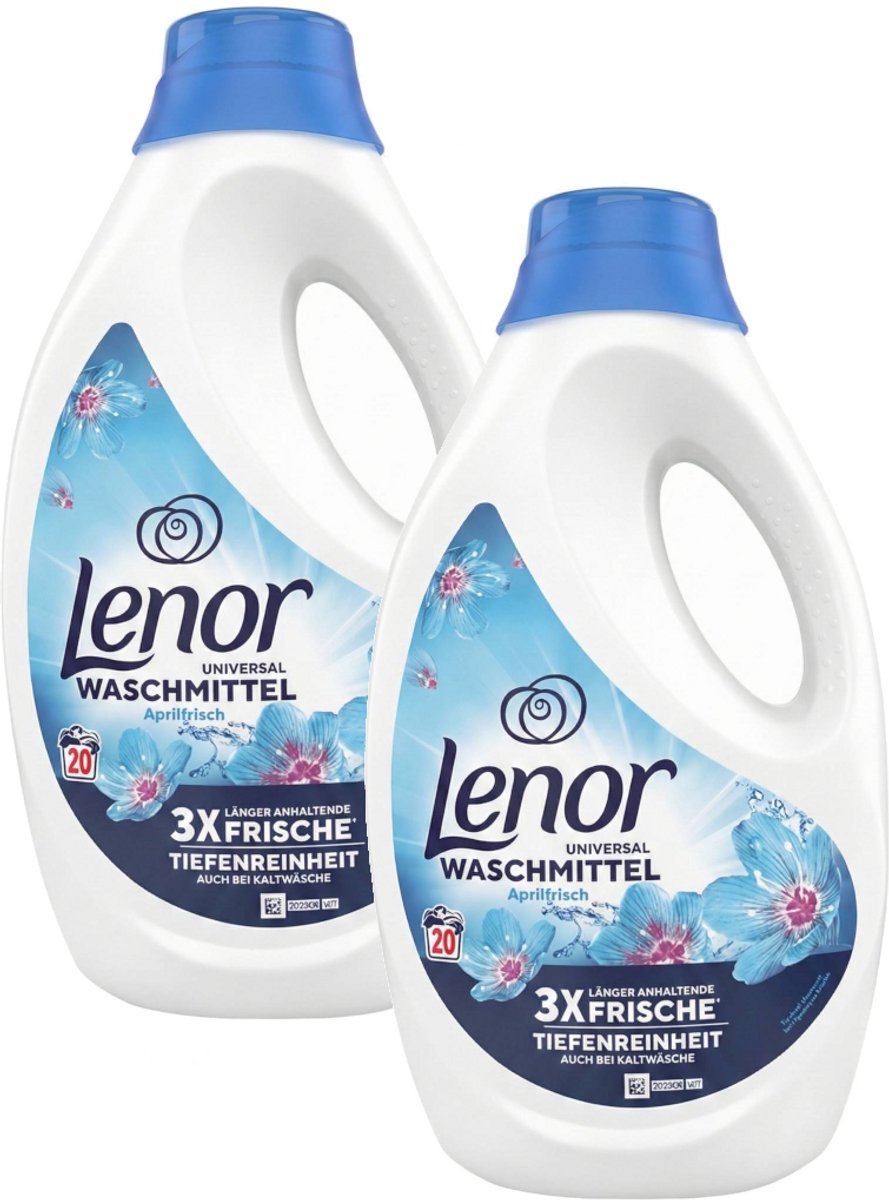 Lenor Universal Aprilfris - Multipack - Wasmiddel - 40 (2x20) Wasbeurten - 2000ml (2x1000ml)