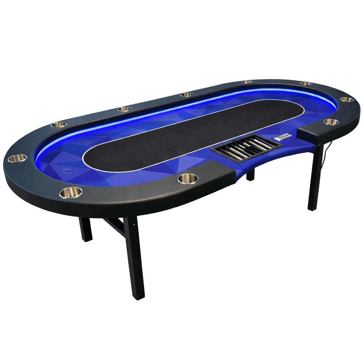 Pokertafel | led verlichting | Inklapbaar | 240cm | rake box