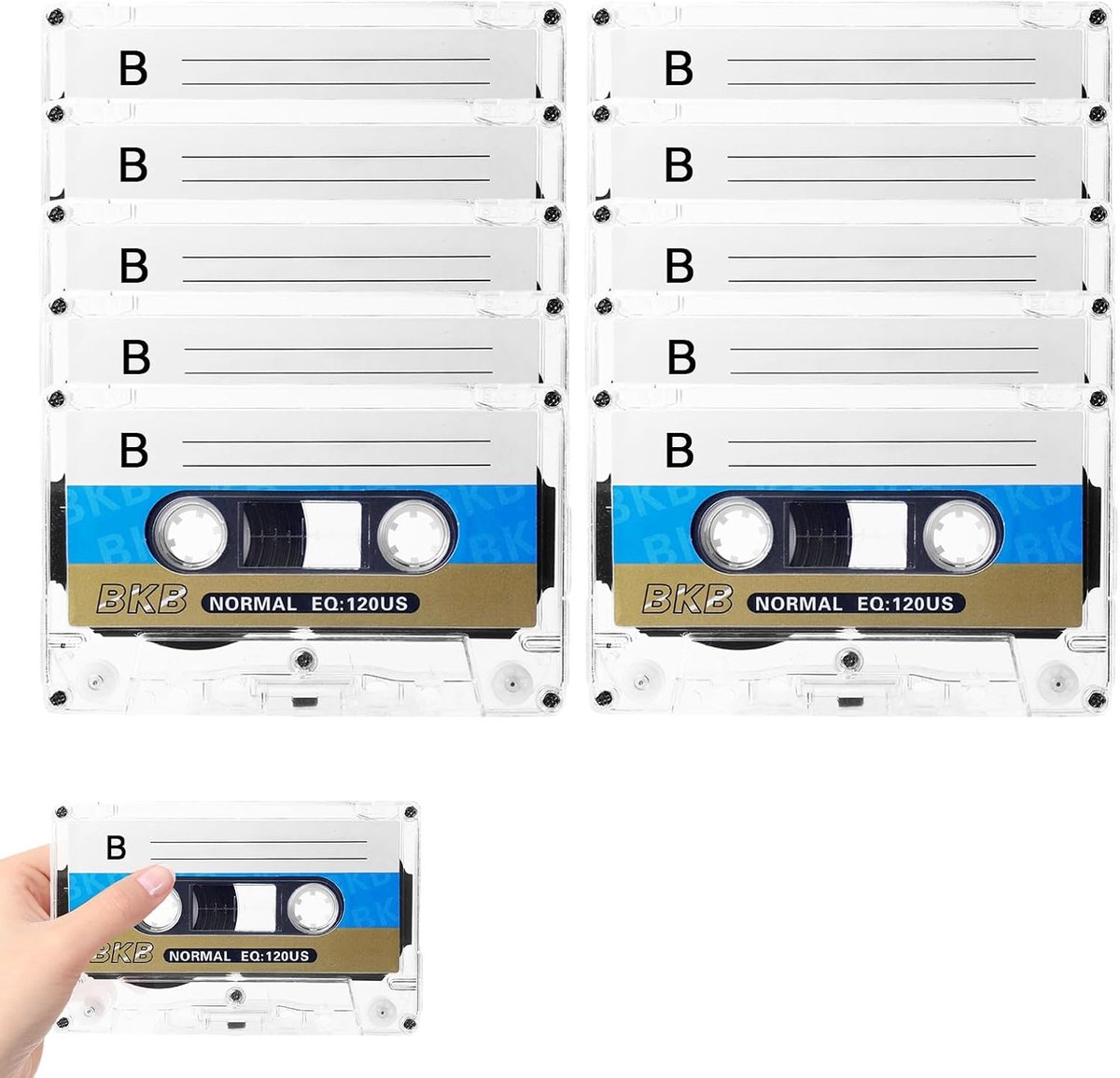 Audio cassettes leeg 10 stuks - 90 minuten low noise - hoogwaardige materialen - ideaal voor opnames - ShopVlot