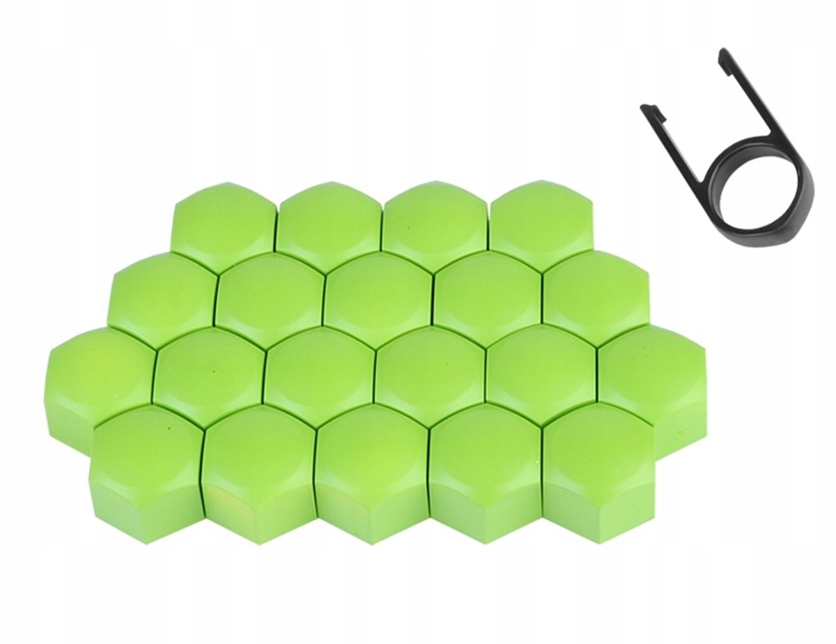 2x 17mm Schroefdoppen Groen, 20 stuks