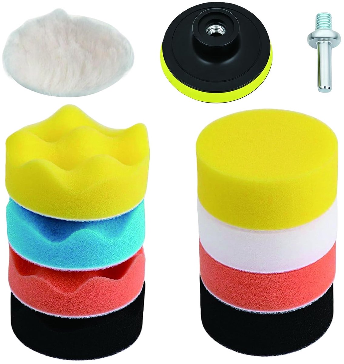Polijstaccessoire 80 mm - Polijstschuim - Wasbaar - Geschikt voor accuschroefmachines - ShopVlot