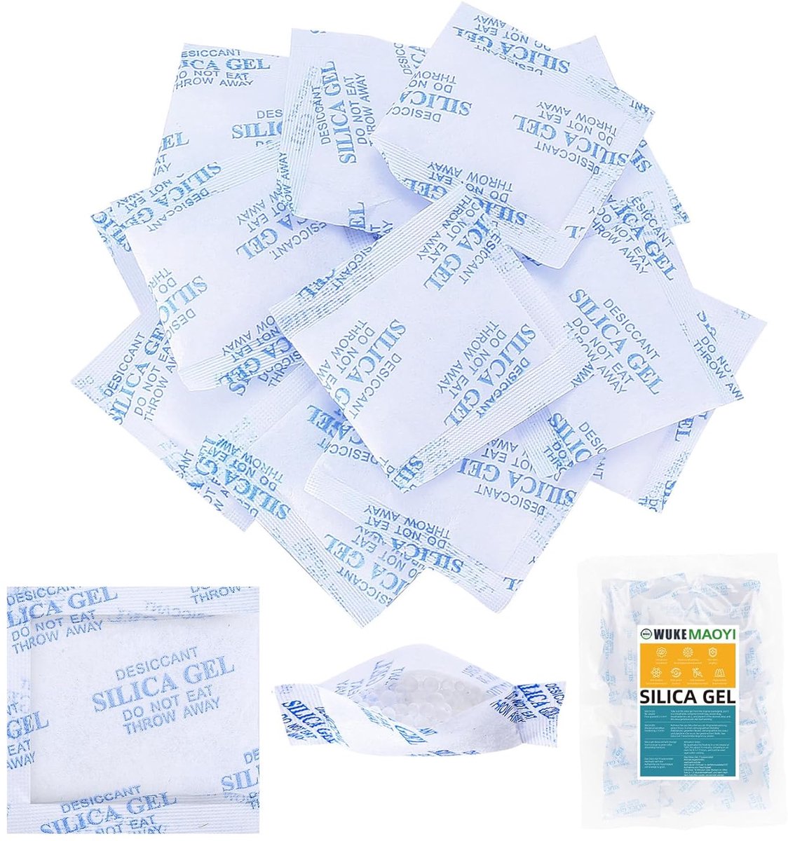 Silica gel zakjes 10g x 43 stuks - vochtabsorberend - hoge kwaliteit - ideale bescherming voor elektronica en kleding - ShopVlot