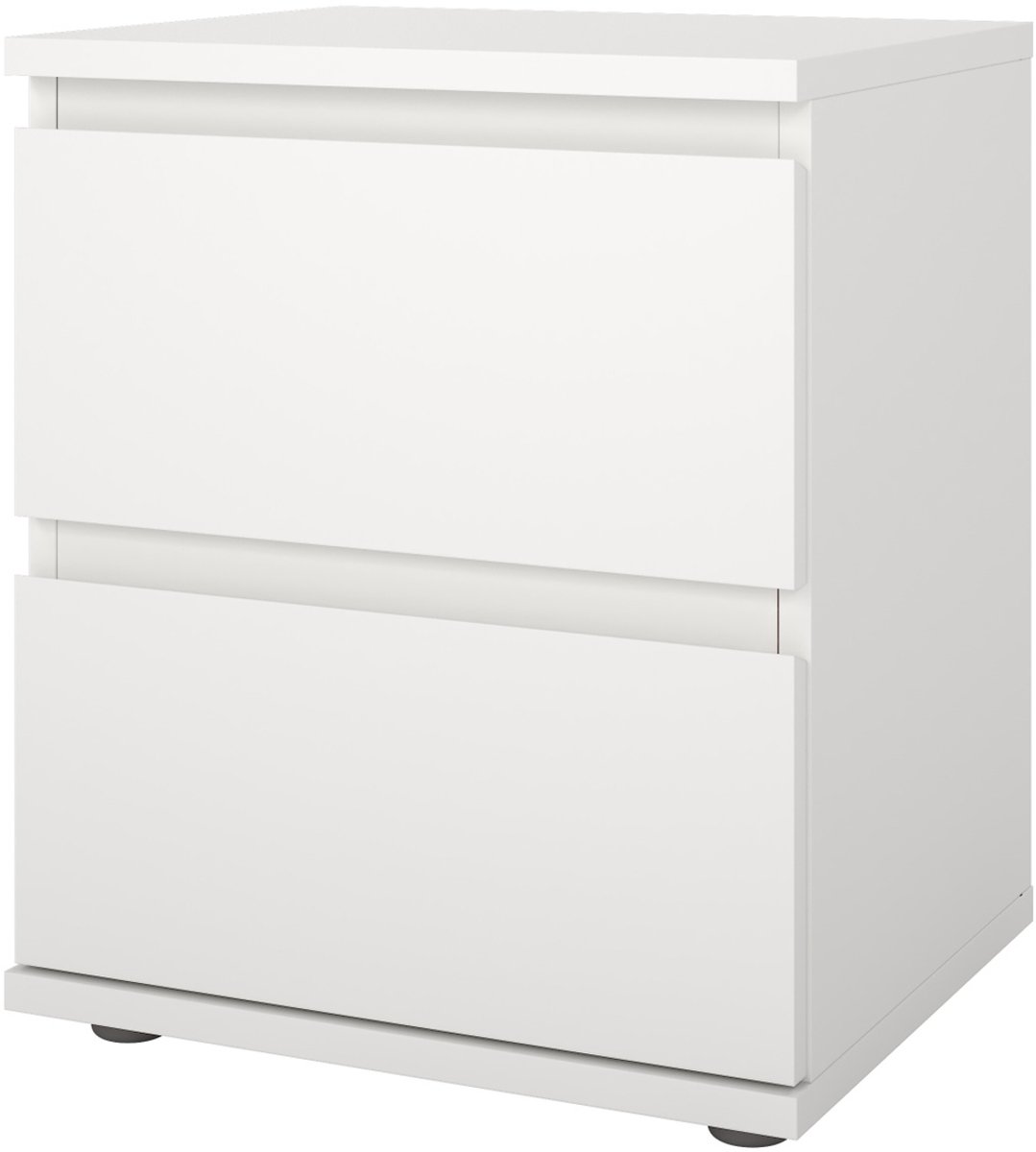 Nachtkastje Nova 2 lades Wit - Giga Living