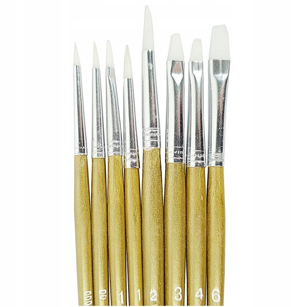 8-delige Acryl Penseelset - Nylon Haar