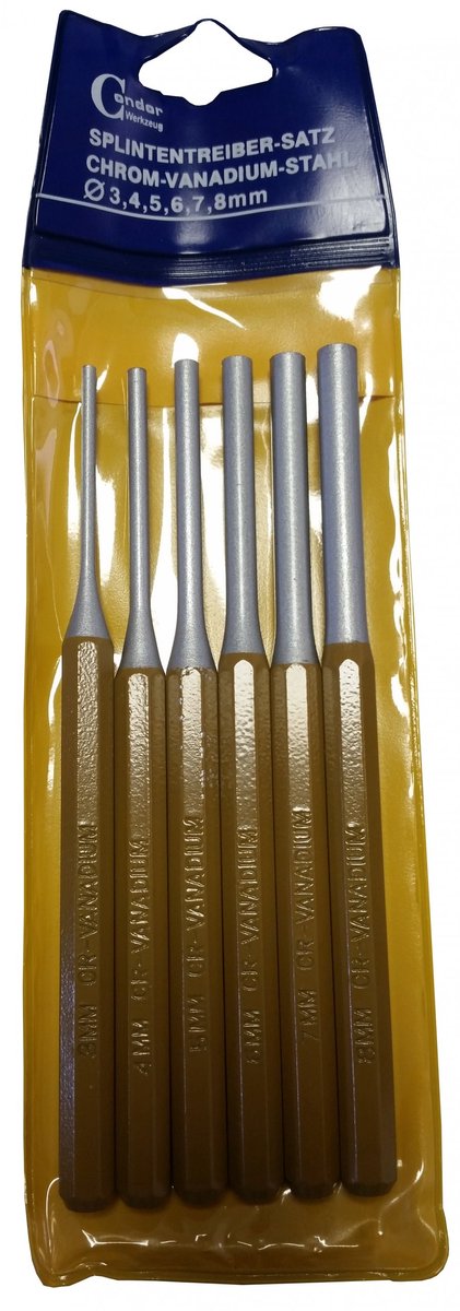 Cilindrische Uitslagers 3-8 mm, Set van 6 Stuks