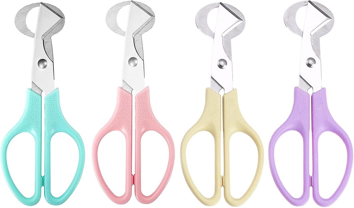 Eierschaar 4Pcs - RVS - Ergonomisch handvat - Ideaal voor het openen van kwarteleieren - ShopVlot