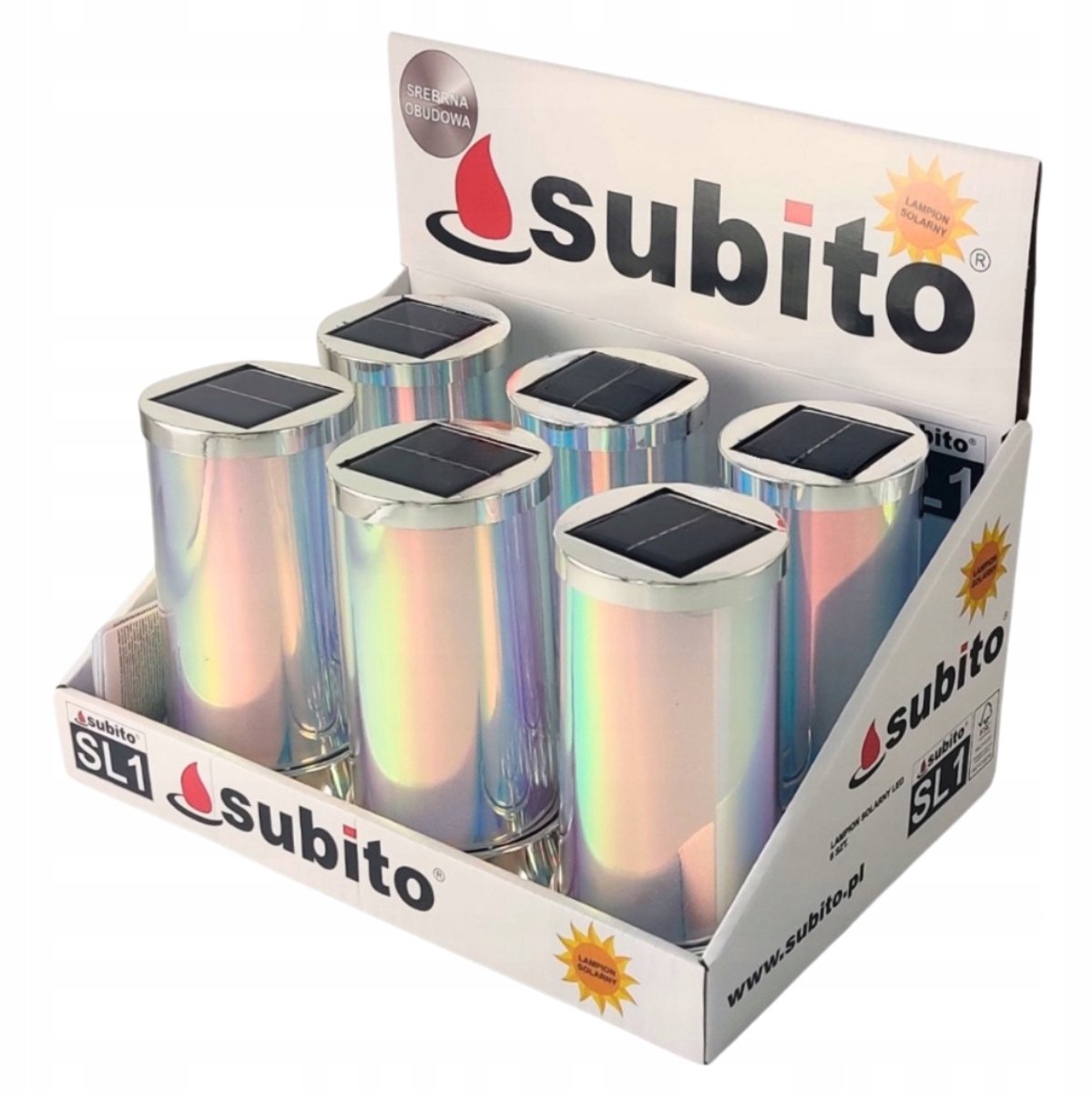 Zonneflitser Wit Opaal Zilver WP63 Warm Licht 6 Stuks