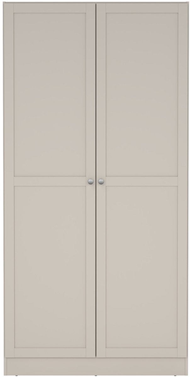 Kledingkast Slaapkamer Beige - 2-deurs - MDF - 98,5x62x200cm - Giga Living