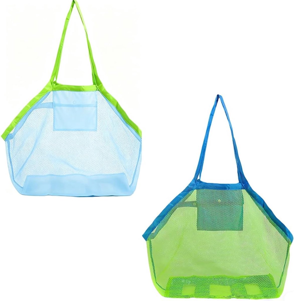 Strandtassen set van 2 - Vouwbaar mesh - Ademend ontwerp - Ideaal voor strand en zwembad - ShopVlot
