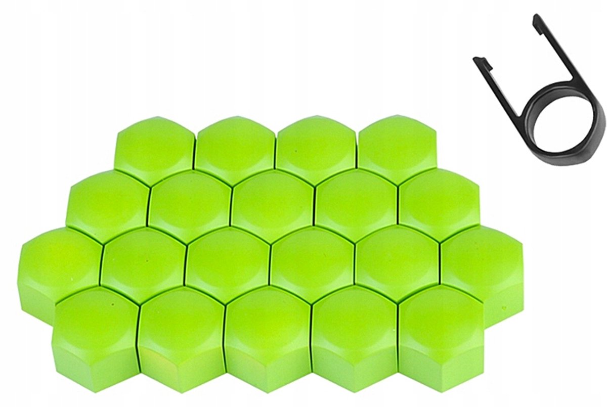 20x Groene Schroefdoppen 17mm - Universeel