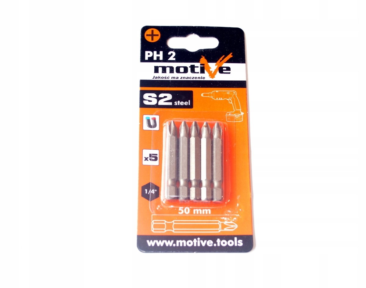 5x PH2 Schroefbits 50mm - Set Schroefmachine Bits