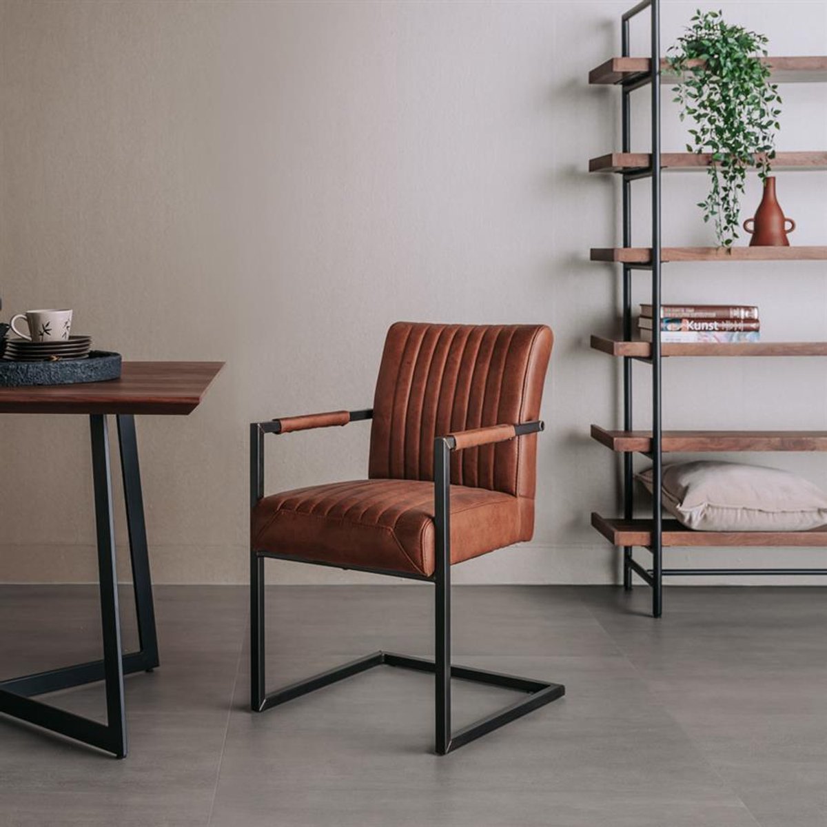 Tower Living Armstoel Ferro Stof Savannah Lichtbruin