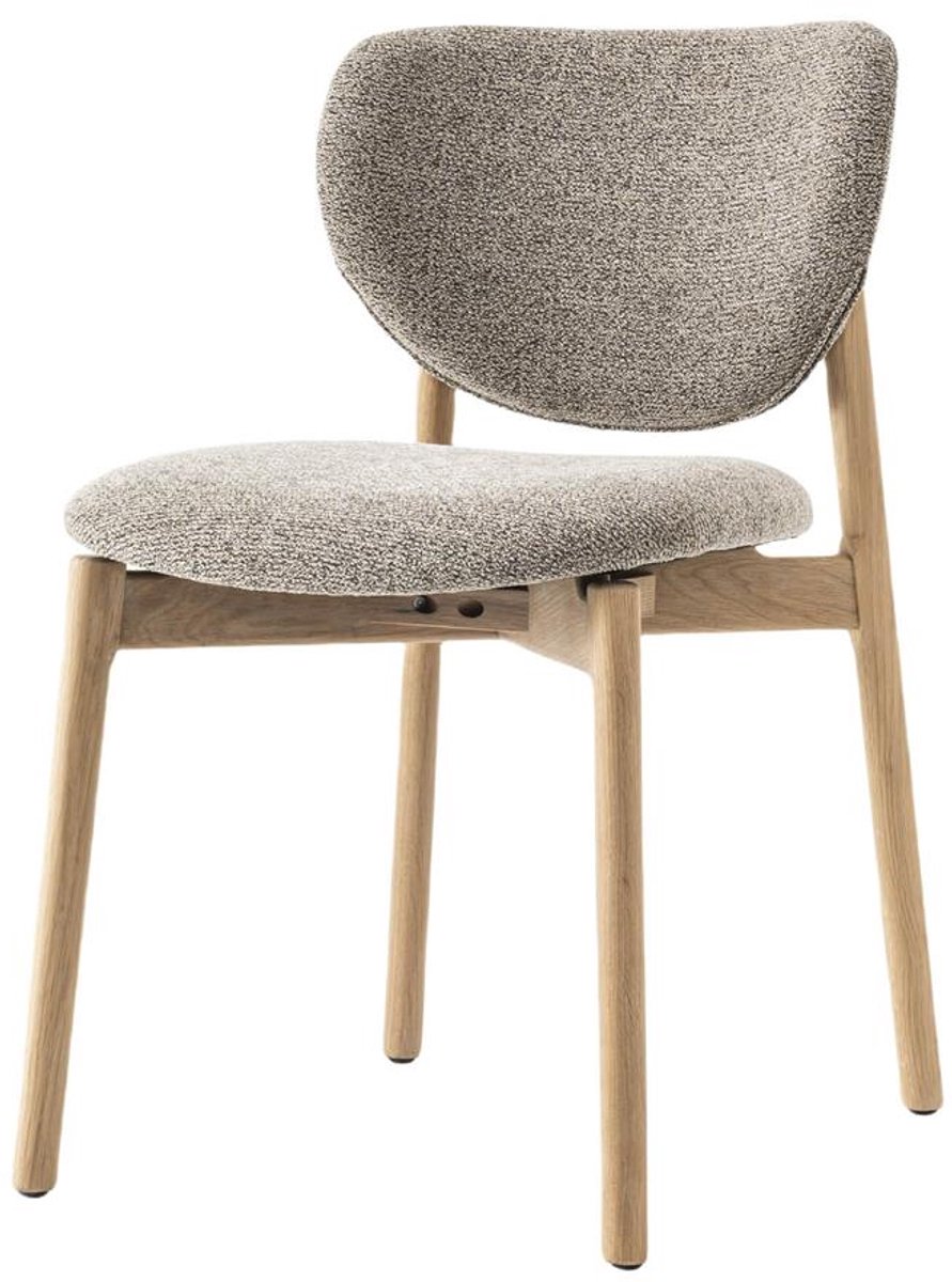 Tower Living Eetkamerstoel Pimonte - Lichtbruin Stof - 59x49x81cm