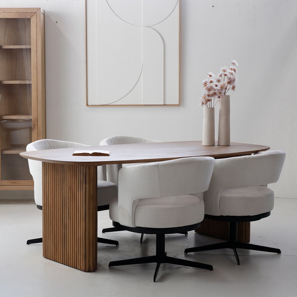 Giga Meubel Eettafel Juro - Deens Ovaal - Mangohout - 240cm