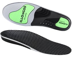Inlegzolen – M - 37-38 – Lengte 24,9 cm – Breedte voorvoet 8,4 cm – Breedte hiel 6,3 cm – Ondersteunende inlegzolen voor platvoeten – Schokabsorberend & voetbeschermend – Zeer elastische, torsiebestendige orthopedische sportinlegzolen – Unisex