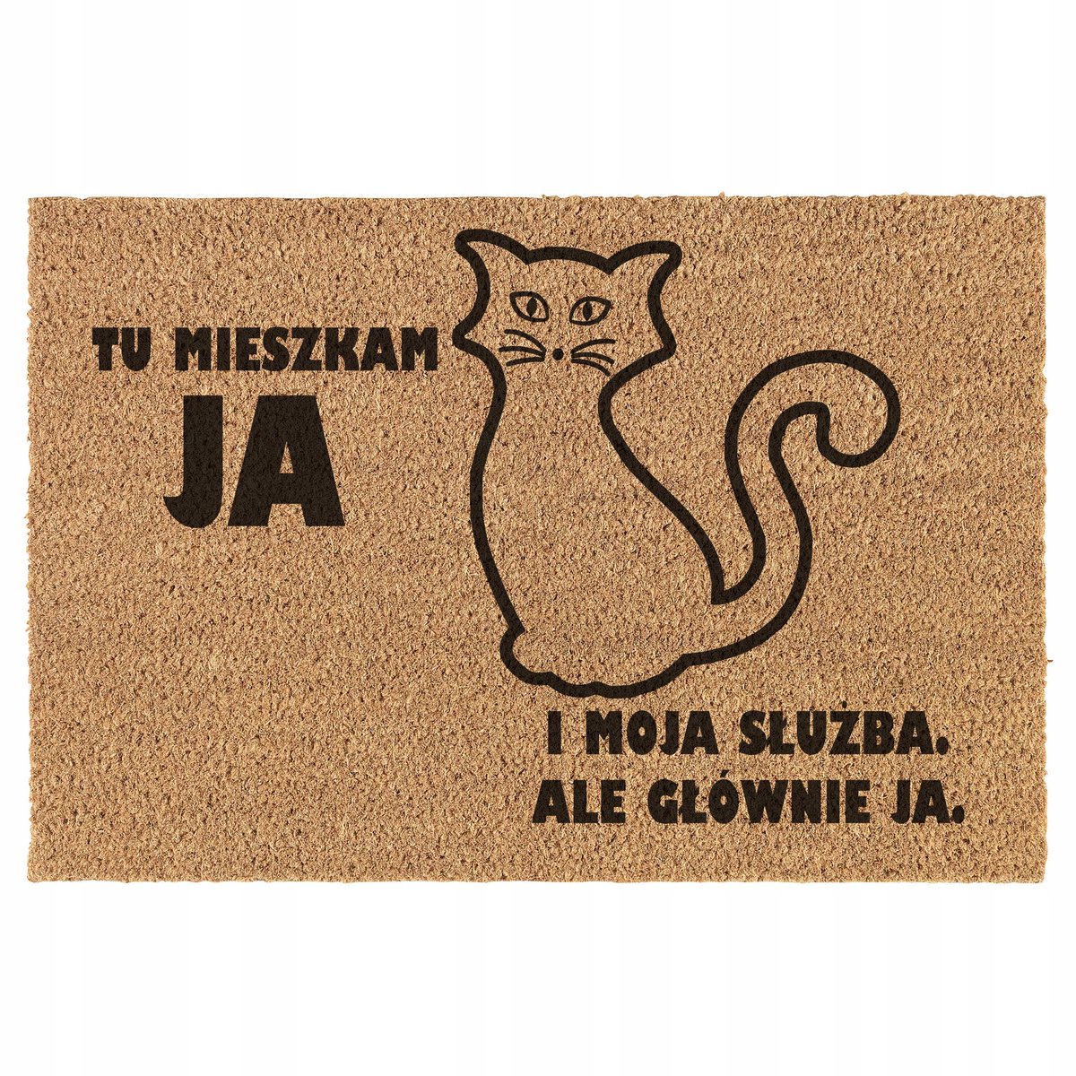 Kokosno Deurmat met Kattenprint - Antislip & Duurzaam