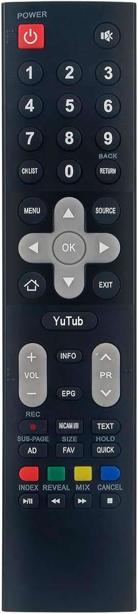 ALLIMITY Remote Control Replacement suitable for METZ OK.TV ODL 55650U-TIB, ODL 55650UTIB, ODL 55650U-TIB, 50U2X41C - ShopVlot