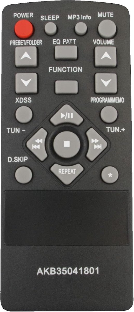 ALLIMITY AKB35041801 Remote Control Replacement for LG Micro HI-FI System XC12 XC12U XC12U-D1U XC-12 XC-12U - ShopVlot