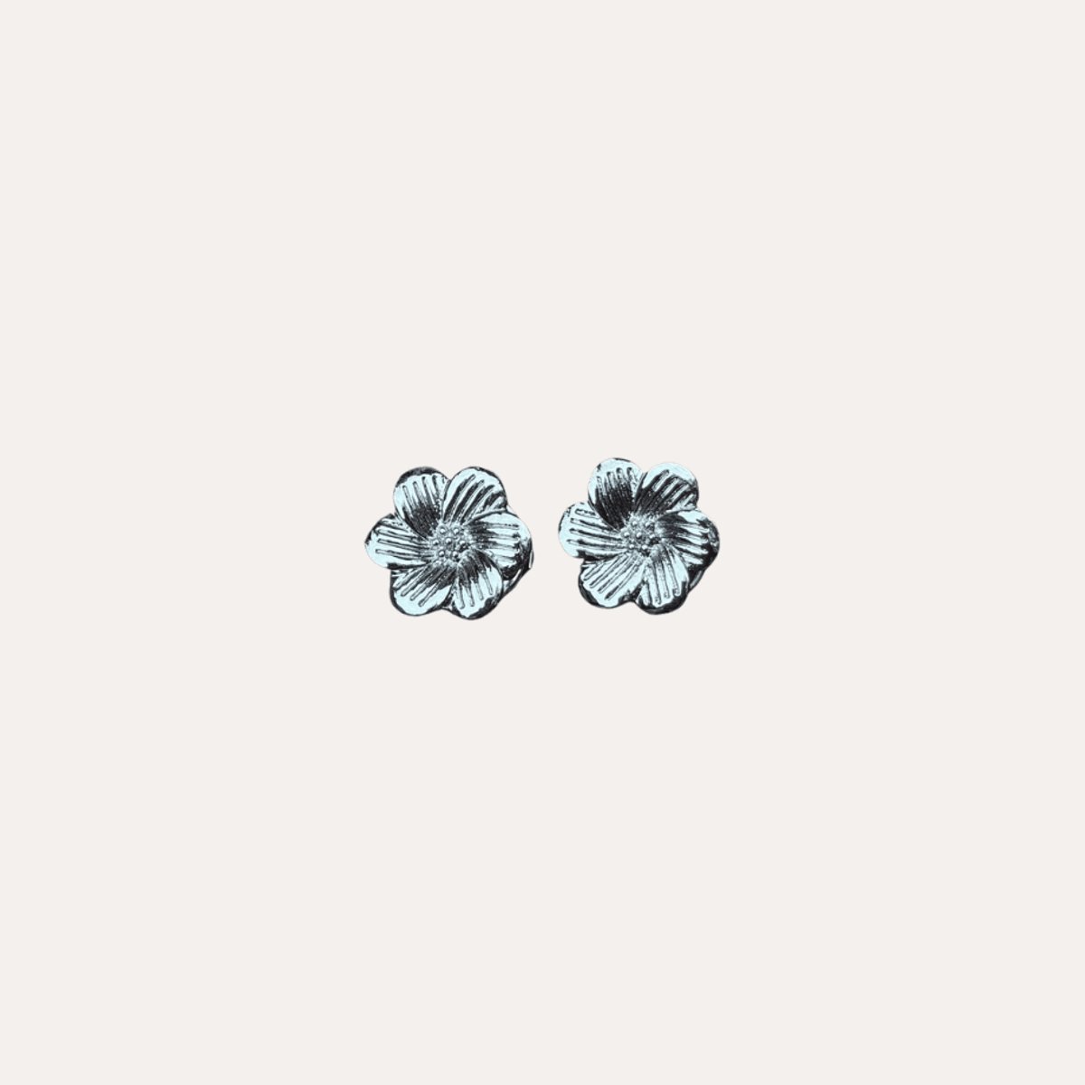 Lauré - Button Cover Bloem - Zilver - Set van 2 stuks - 16mm - Manchetknopen voor blouse en kleding