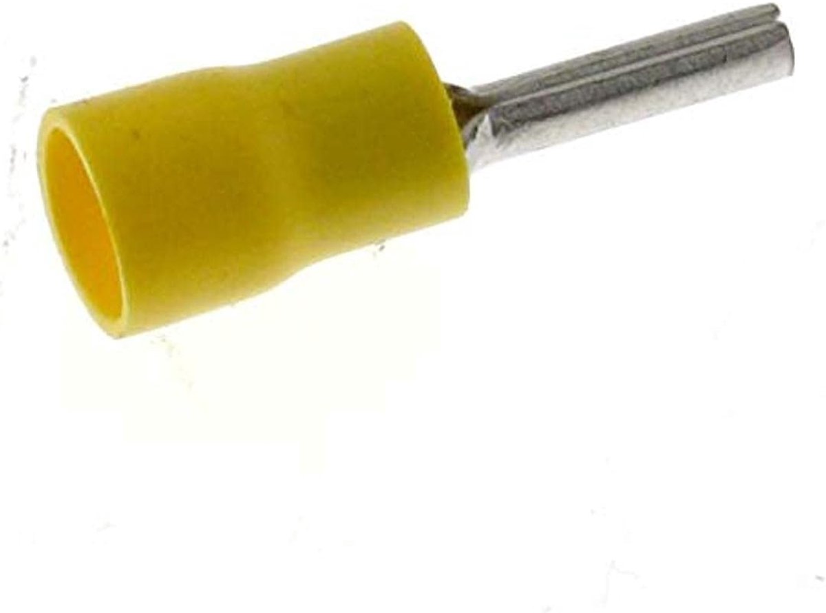 Pin kabelschoenen 4.0-6.0 mm² - Geïsoleerd - Gele kleur - Voor veilige verbindingen - ShopVlot