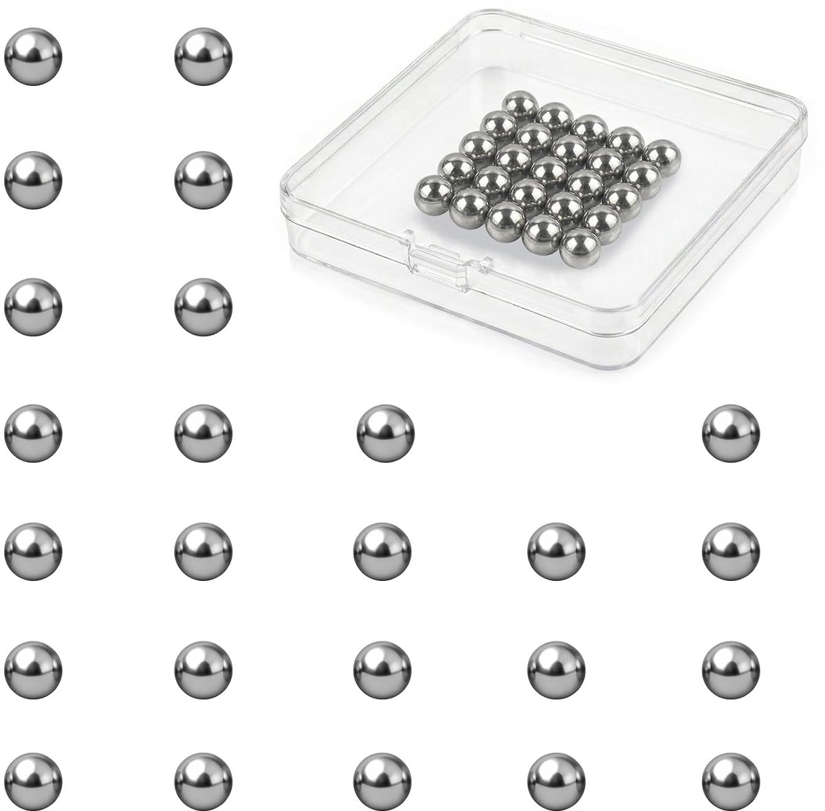 25pcs 12mm Steel Ball Bearing Balls, Precision Metal Balls, Metric Bearing Steel, - ShopVlot