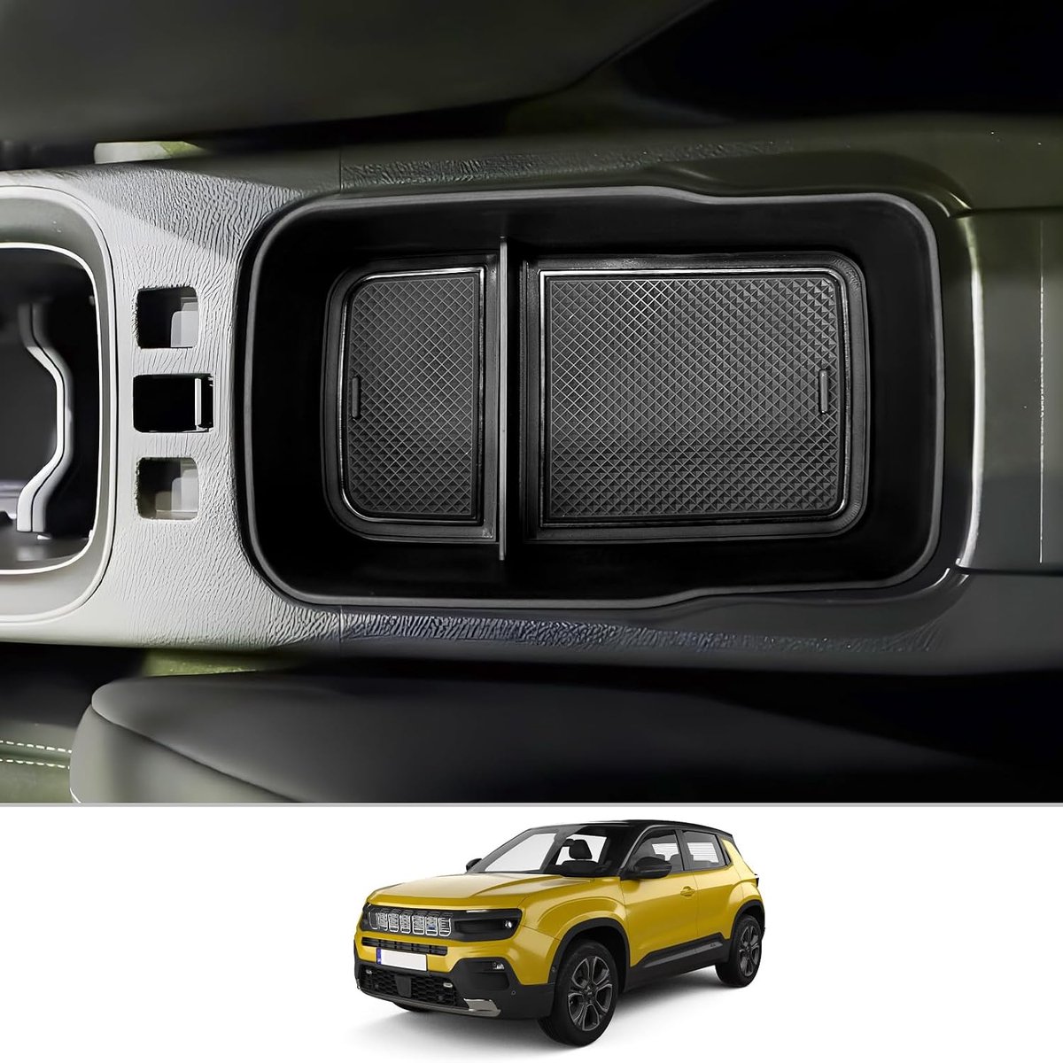 CDEFG Compatible with Fiat 600 600e Hybrid 2023, 2024, 2025, Center Console, Glove Compartment, Armrest - ShopVlot