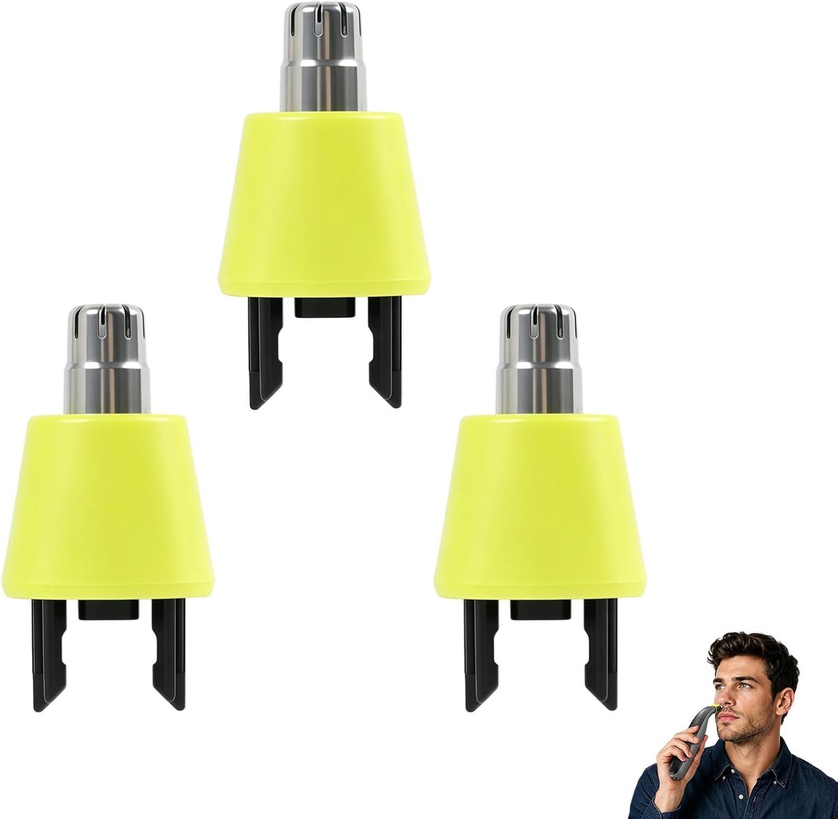 Set van 3 reservemesjes voor neushaartrimmers, compatibel met QP2734/QP2824/QP2520/QP2530/QP2620/QP2630 – Efficiënt en - ShopVlot