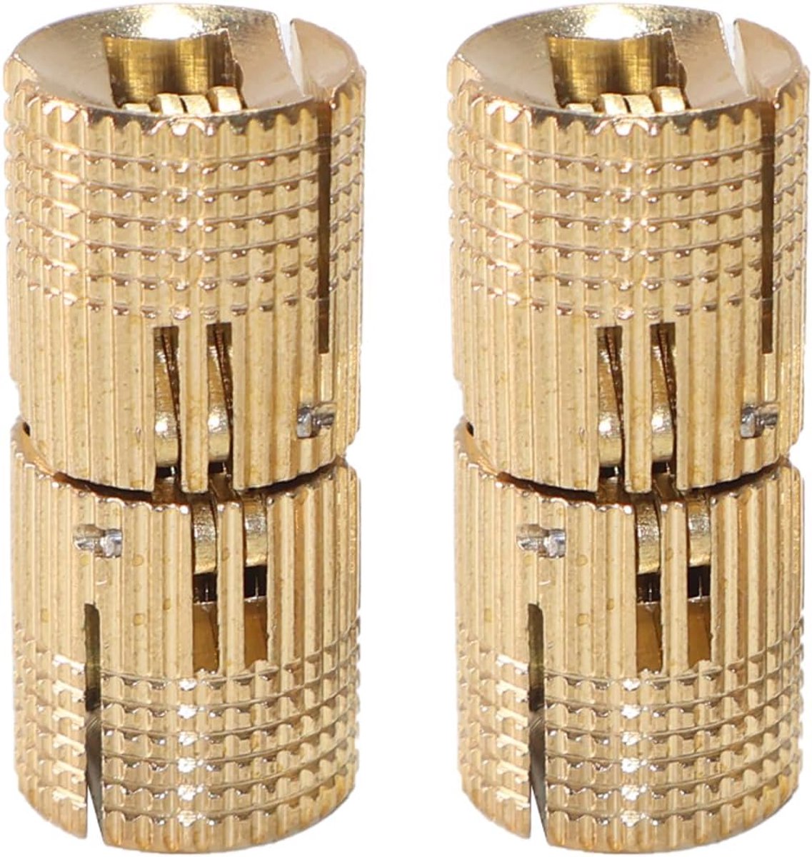 Ticha 2 stuks 14 mm messing cilinderscharnieren, 180° openingshoek, verborgen messing scharnieren, voor doe-het-zelf - ShopVlot