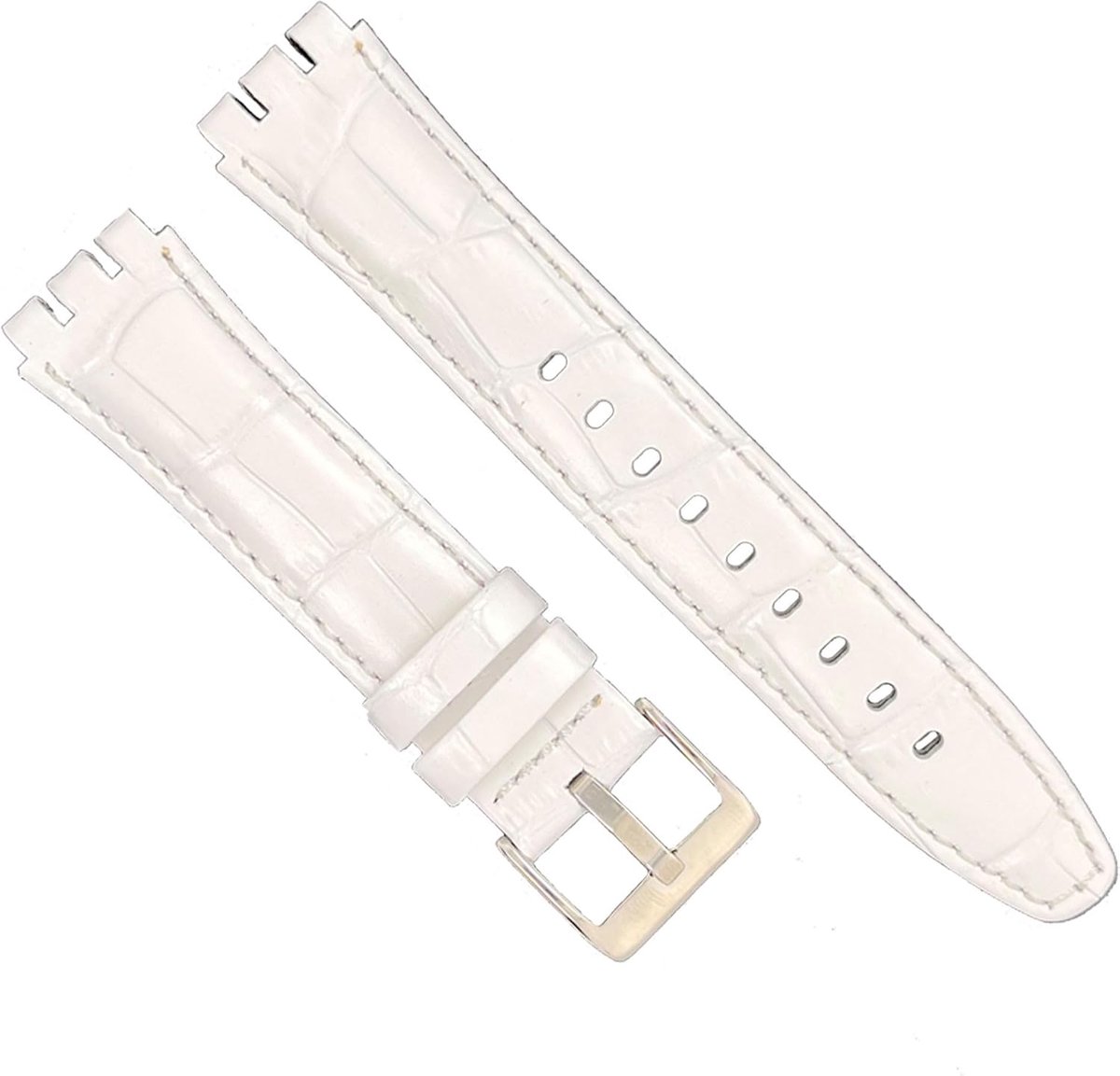 Leather Strap Compatible with Swatch Irony Alligator with Crocodile Embossed 23mm Ref 328 - ShopVlot
