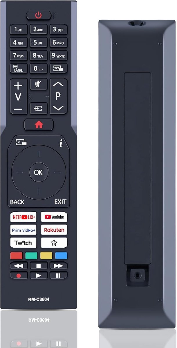 RM-C3604 TV Replacement Remote Control Compatible with JVC LT-32VF5105 LT-40VF3001 LT-43VF5105 LT-43VU2201 LT-43VU2255 - ShopVlot
