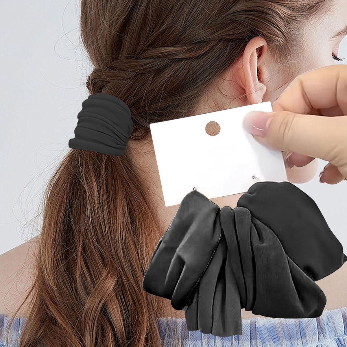 8 Pieces Hair Bands, High Elasticity, Soft Elastic Hair Accessories for Women and Girls, Black - ShopVlot