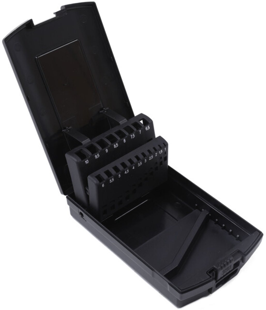 STIER lege cassette voor spiraalboren DIN 338, 1-10 mm, 19-delig
