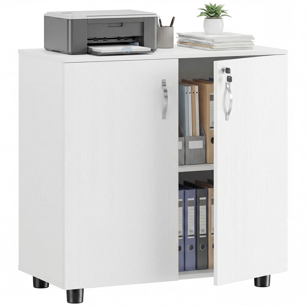 Vinsetto archiefkast - Spaanplaat - 80x40x80cm - Wit